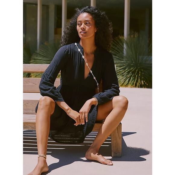 Anthropologie The Kallie Flowy Tunic Dress: Long-Sleeve Edition - Picture 7 of 7